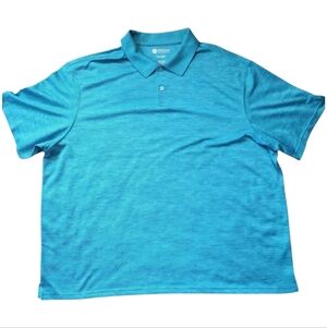 Haggar 2XL Blue Space Dye Performance Polo Shirt XXL
